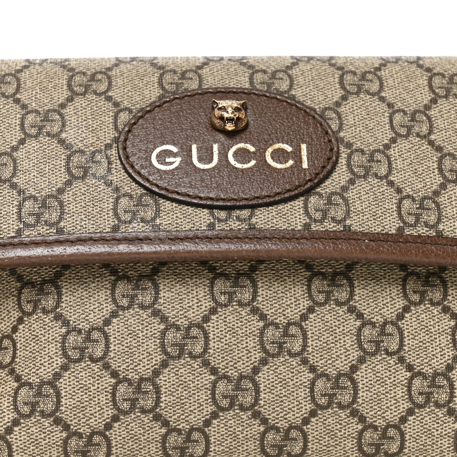 Gucci GG Supreme Monogram Neo Vintage Web Belt Bag Brown 8 of 10