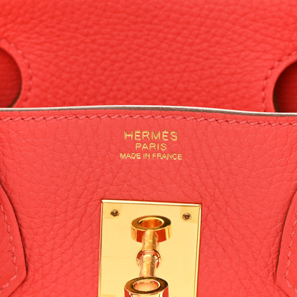 Hermes Taurillon Clemence Birkin 30 Rouge Pivoine 6 of 15