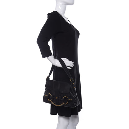 Gucci Calfskin Horsebit Flap Bag Black 2 of 12