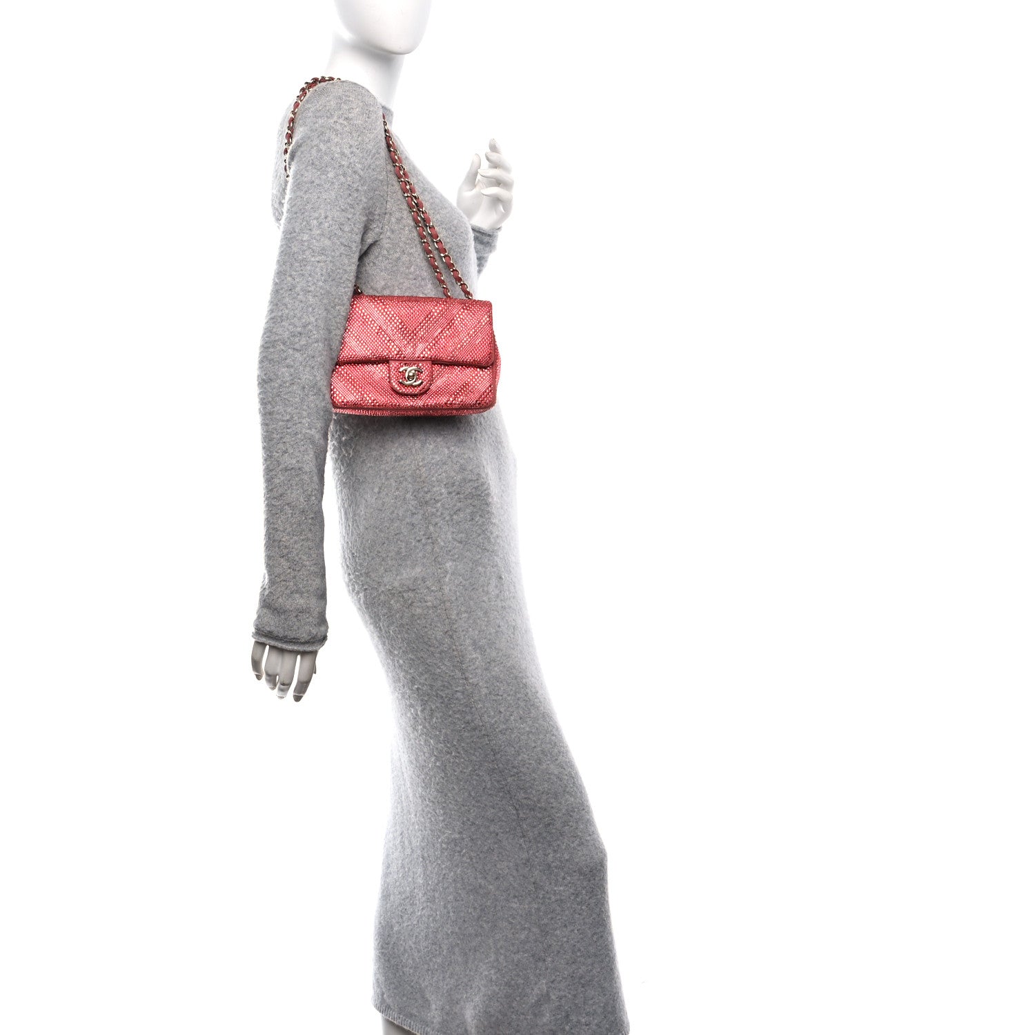 Chanel Metallic Goatskin Strass Small Flap Bag Pink 2 of 11