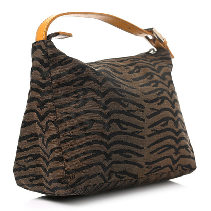 Fendi Canvas Tiger Print Mini Pochette Brown 3 of 10