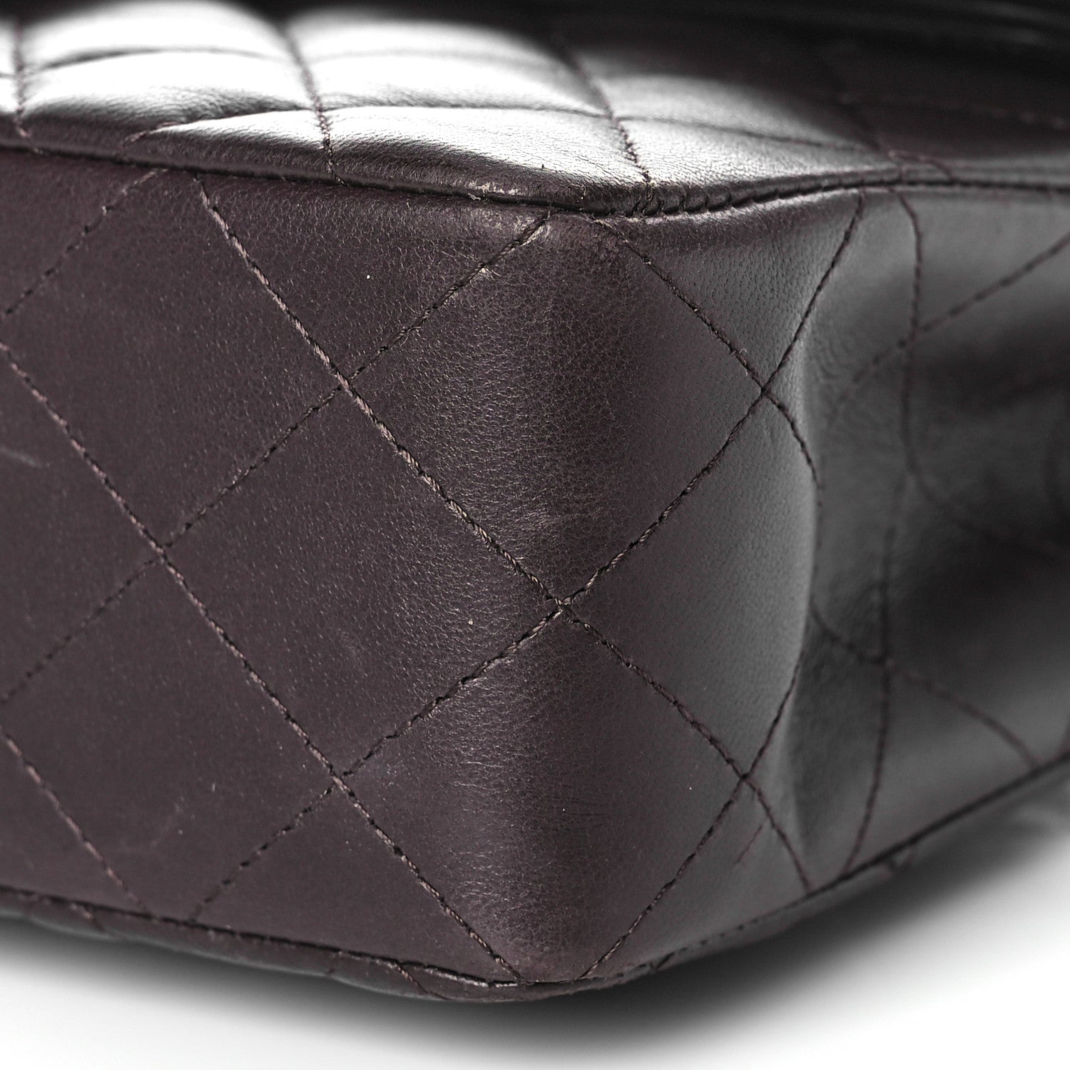 Chanel Lambskin Quilted Small Double Flap Dark Brown 9 of 10