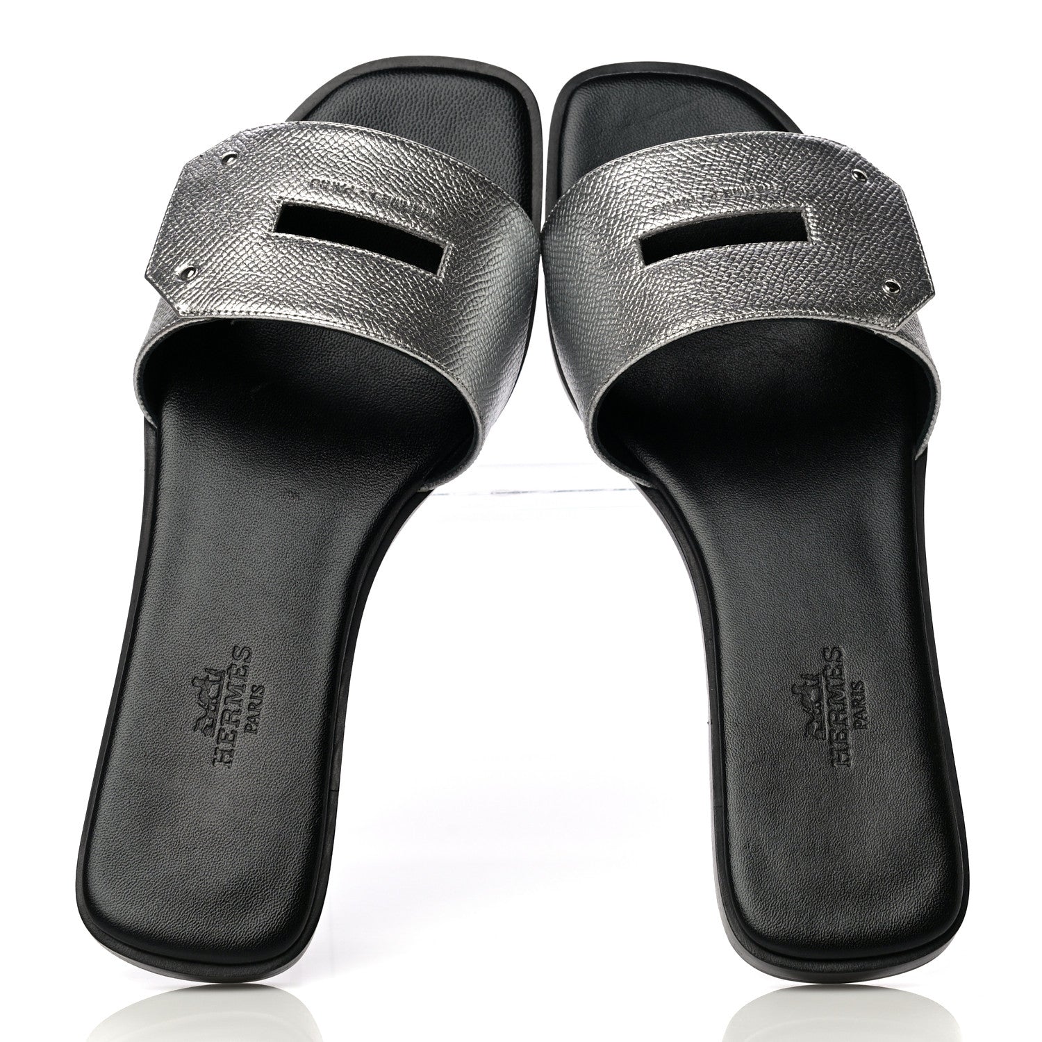 Hermes Epsom View Sandals 36 Argent 6 of 17