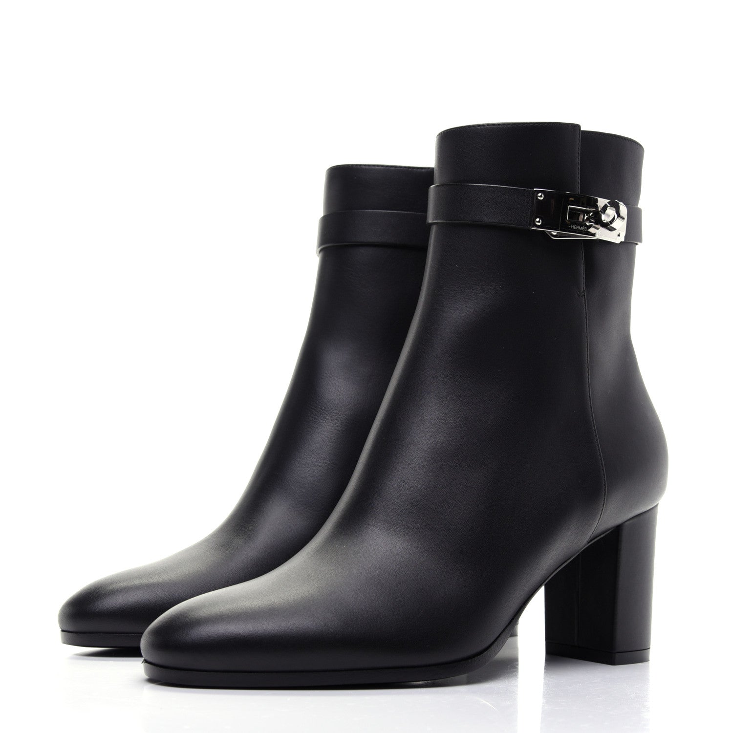 Hermes Calfskin Saint Germain Ankle Boots 37 Black 4 of 13