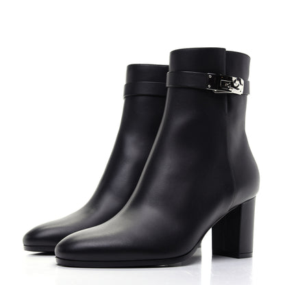 Hermes Calfskin Saint Germain Ankle Boots 37 Black 4 of 13
