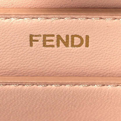 Fendi Vitello Seta Shiny Nappa Plexiglass Small Peekaboo I SEE U Satchel Menta Light Rose 6 of 17