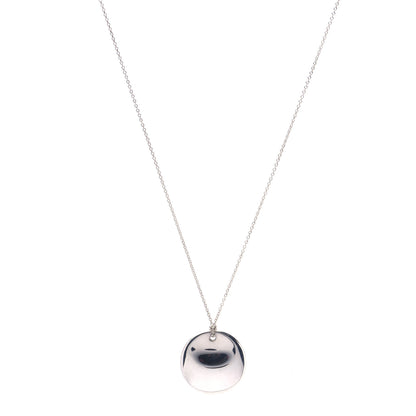 Tiffany Sterling Silver Elsa Peretti Round Disc Pendant Necklace 1 of 6
