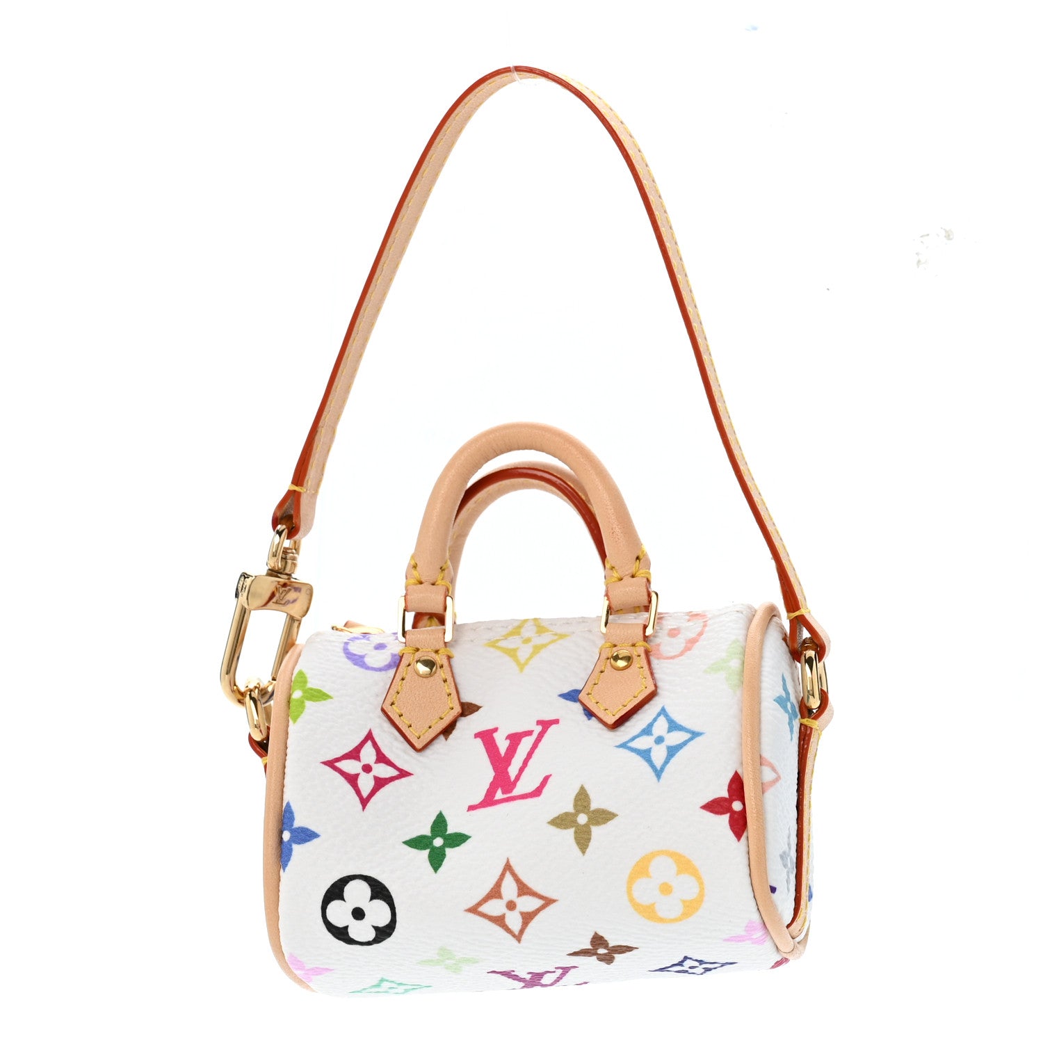 Louis Vuitton LV X TM Monogram Micro Speedy Bag Charm White 1 of 6