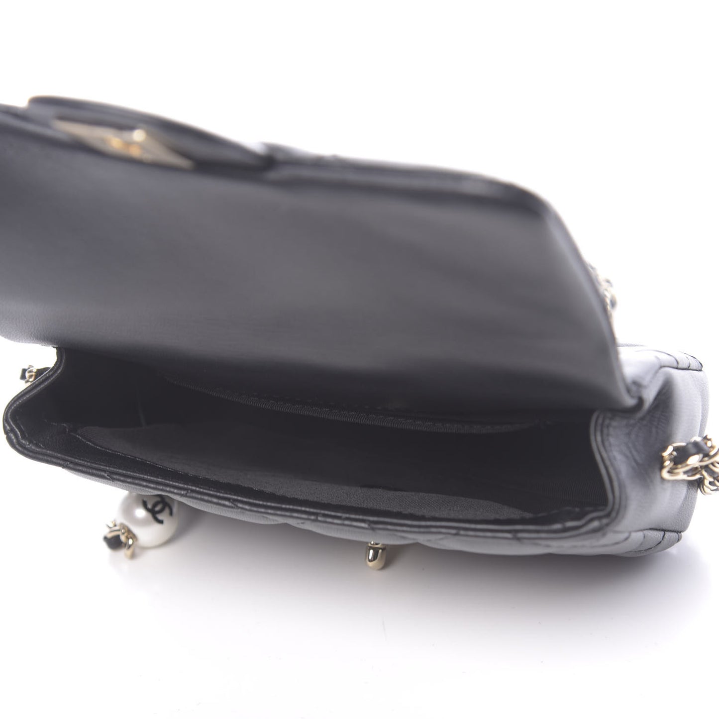 Lambskin Quilted Mini My Precious Flap Black