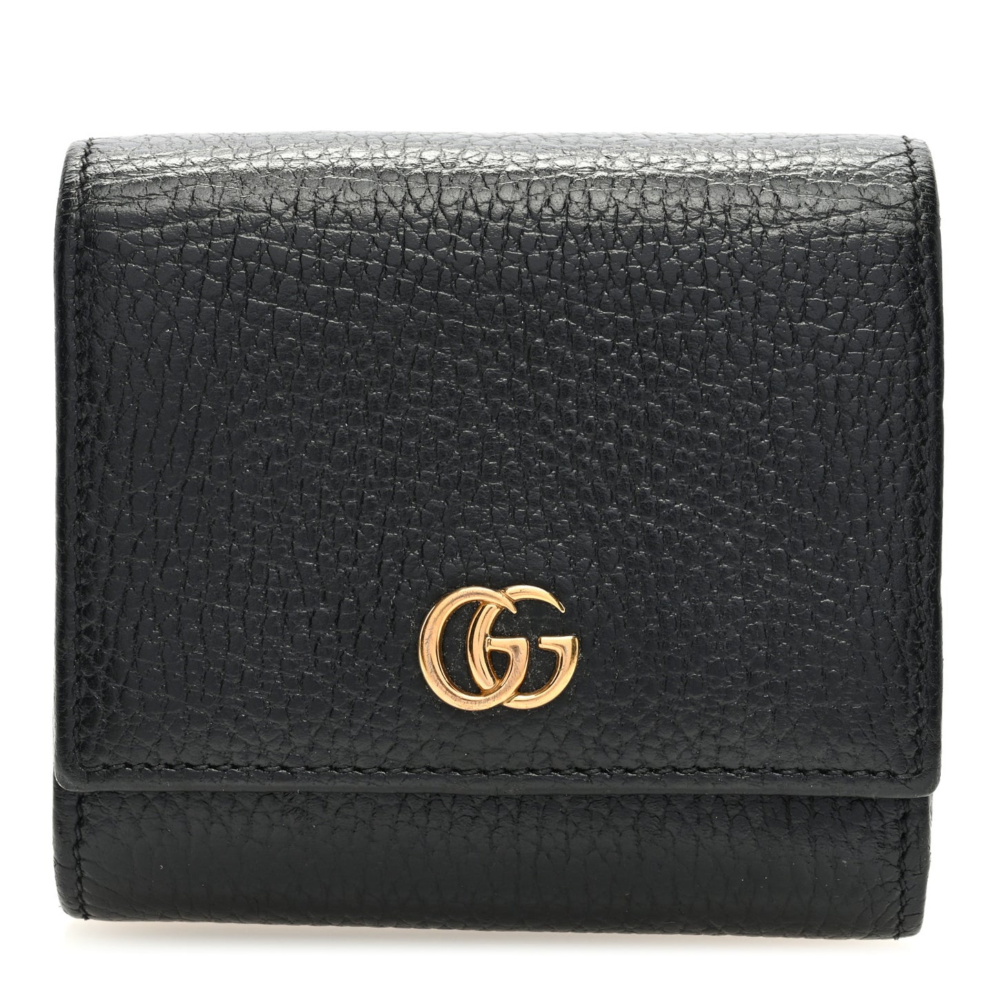 Dollar Calfskin Medium GG Marmont Wallet Black