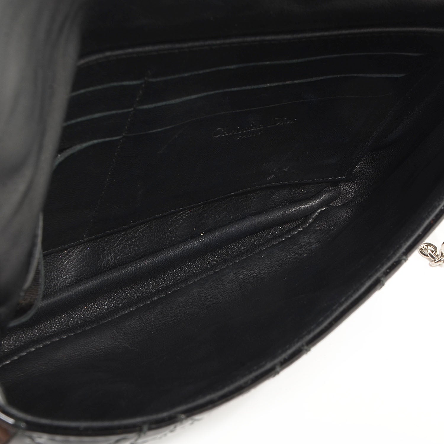 Christian Dior Patent Cannage Lady Dior Evening Clutch Black 5 of 7