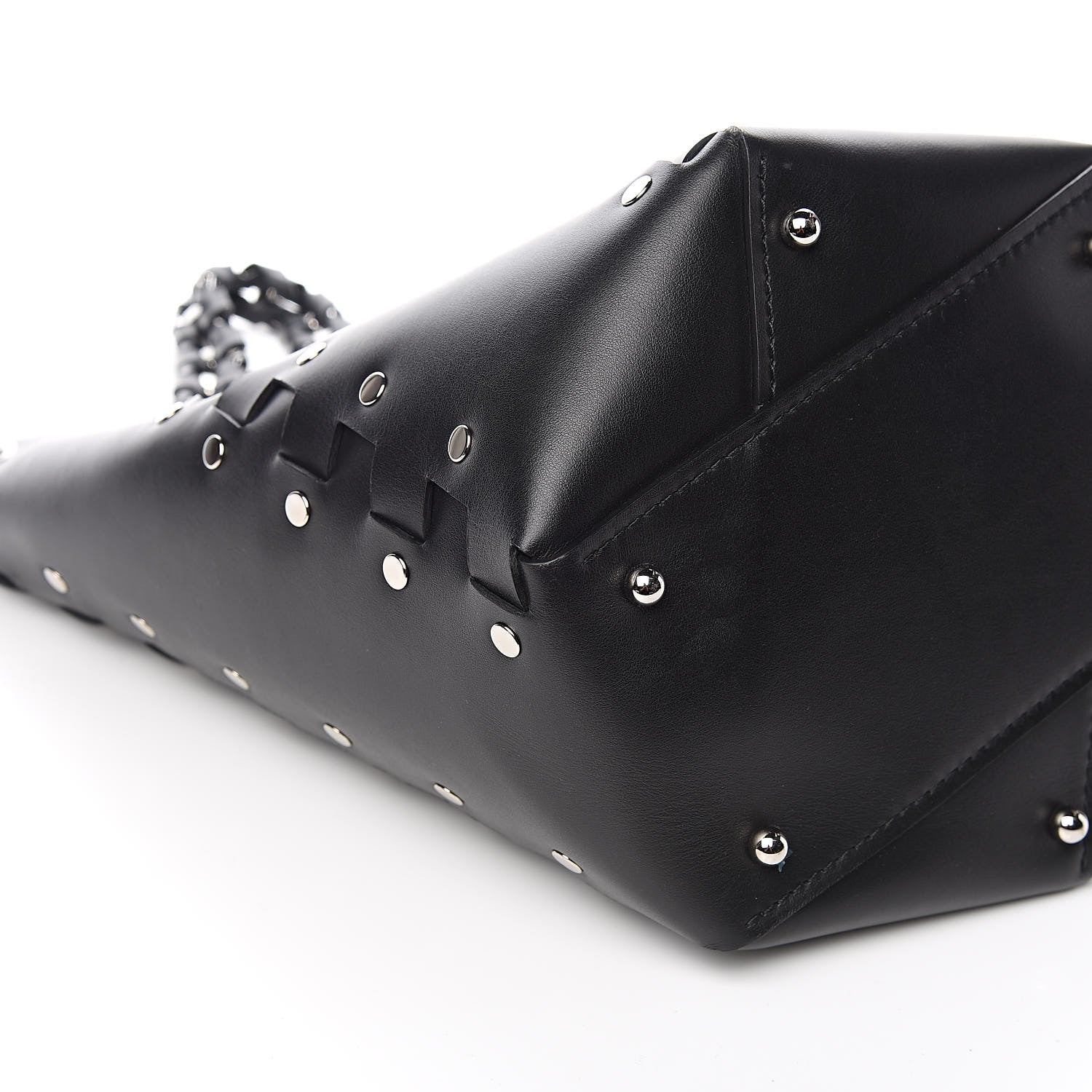 Proenza Schouler Calfskin Medium Studded Hex Bucket Black 8 of 9