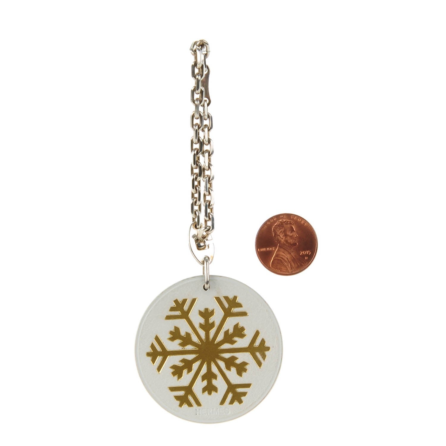 Hermes Swift Snowflake Bag Charm White 2 of 5