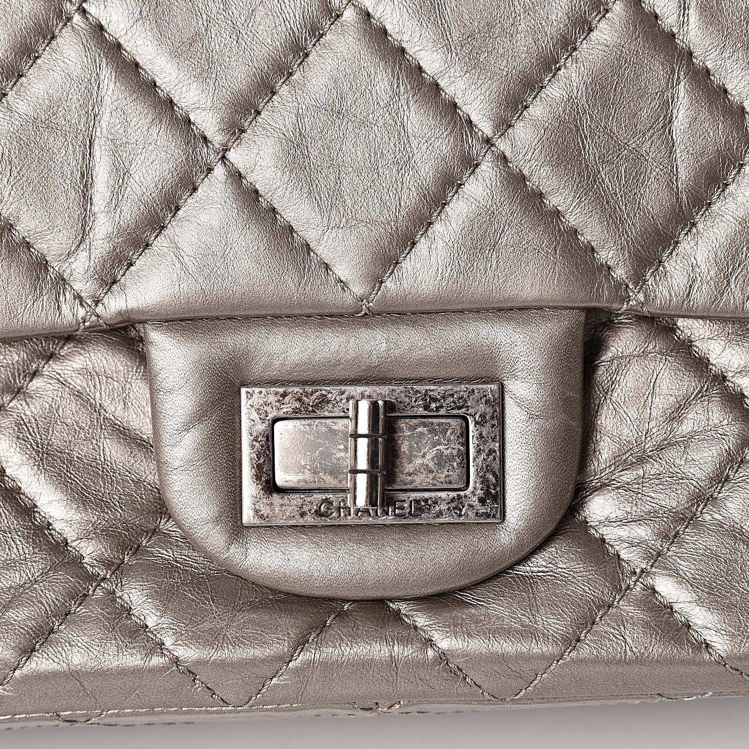 Chanel Aged Calfskin Quilted 2.55 Reissue 227 Flap Grey 11 of 15