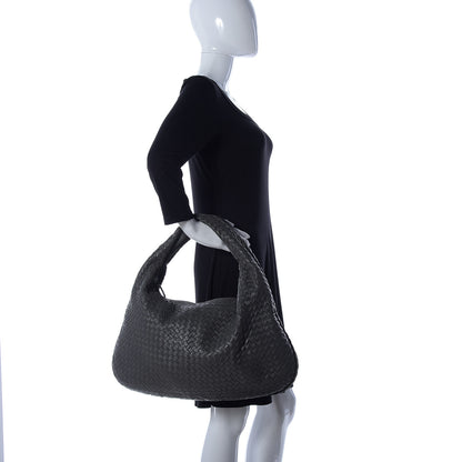 Bottega Veneta Nappa Intrecciato Large Veneta Hobo Grey 2 of 10