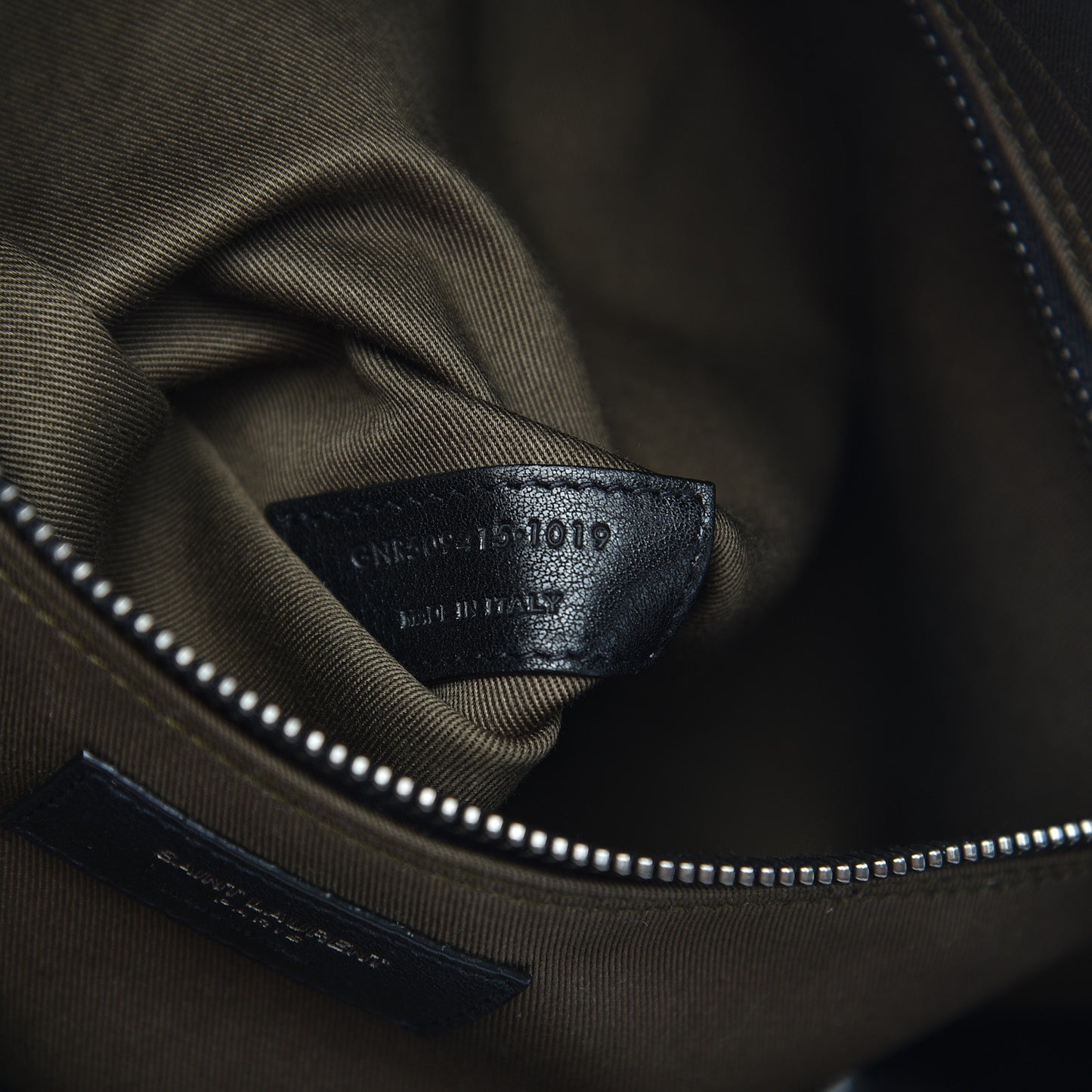 Linen Calfskin Rive Gauche Tote Khaki