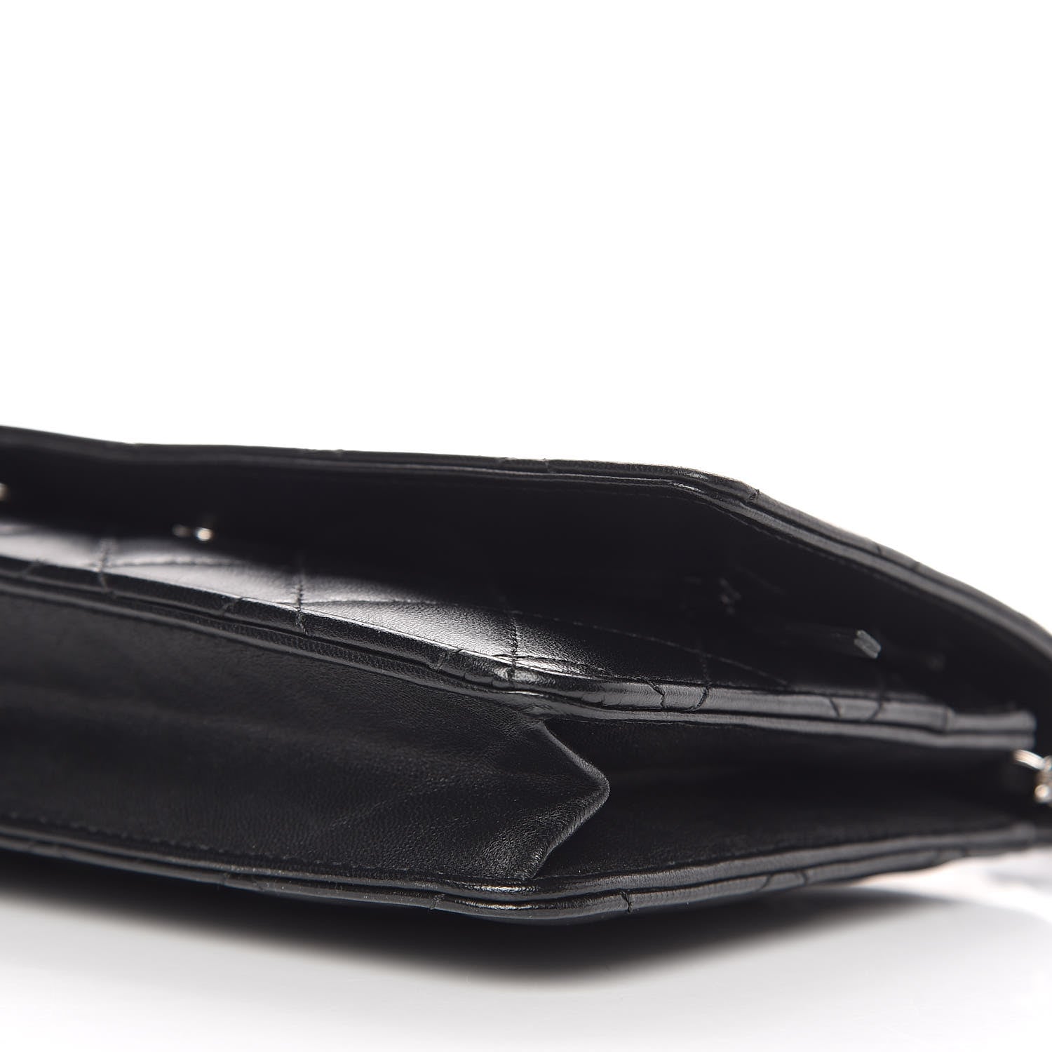 Chanel Lambskin Quilted Wallet On Chain WOC Black 6 of 10