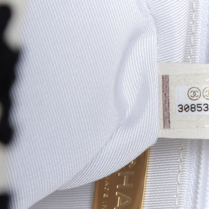 Chanel Calfskin Crochet Medium 19 Flap White Black 9 of 9