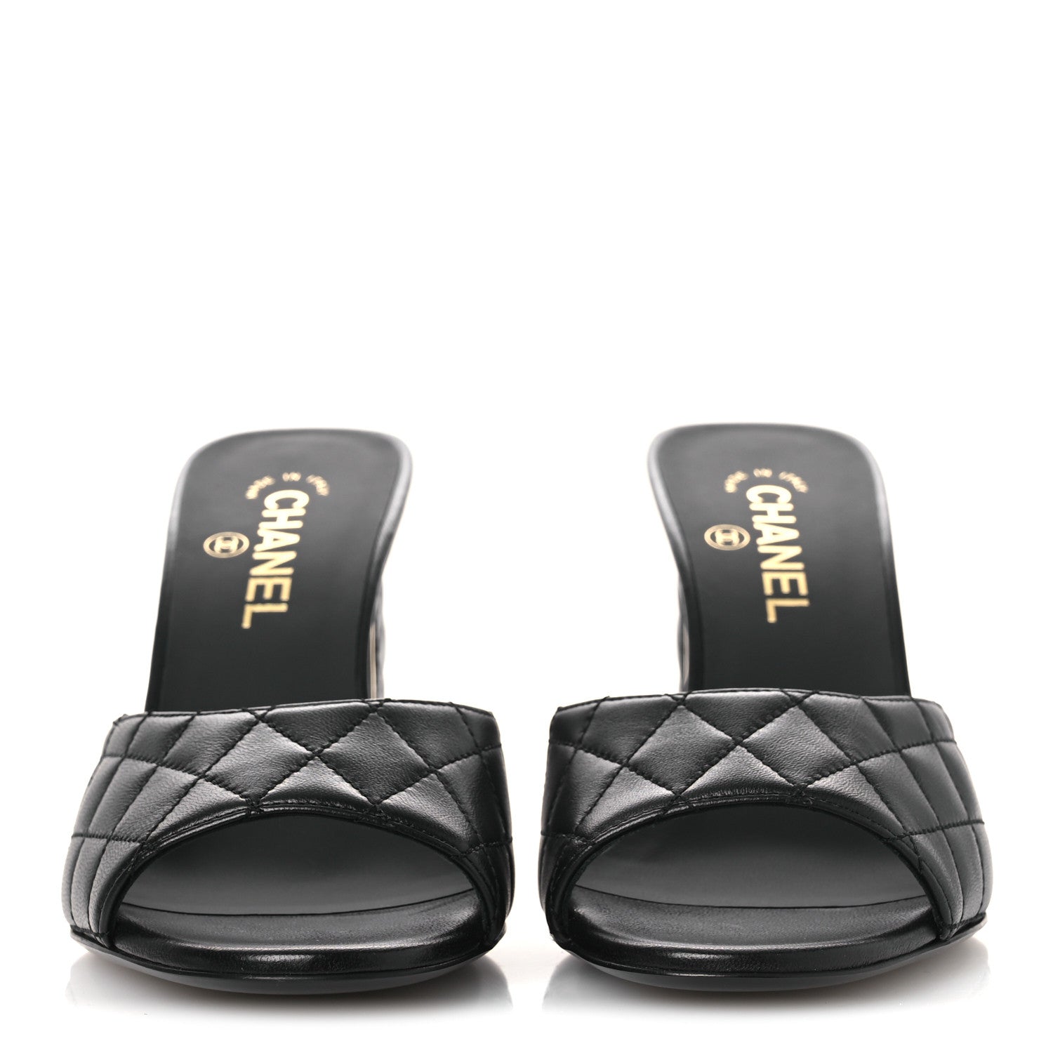 Chanel Lambskin Quilted CC Mules 40 Black 3 of 11