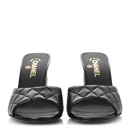 Chanel Lambskin Quilted CC Mules 40 Black 3 of 11