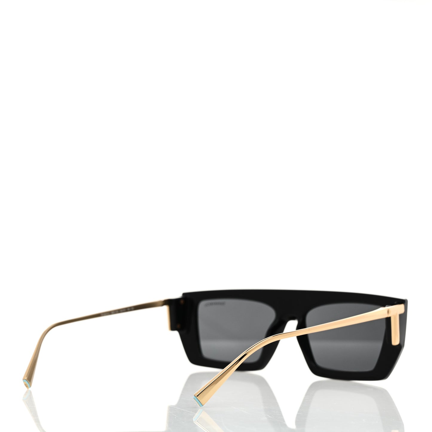 Metal TF4214U Rectangle T Sunglasses Black Gold