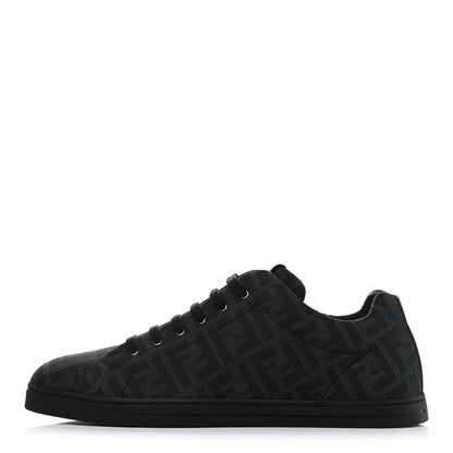 Fendi Tech Fabric FF Mens Lace Up Low Top Sneakers 10 Black 1 of 9