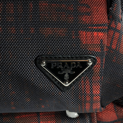 Prada Cordura Crocco Satchel Rosso 10 of 11