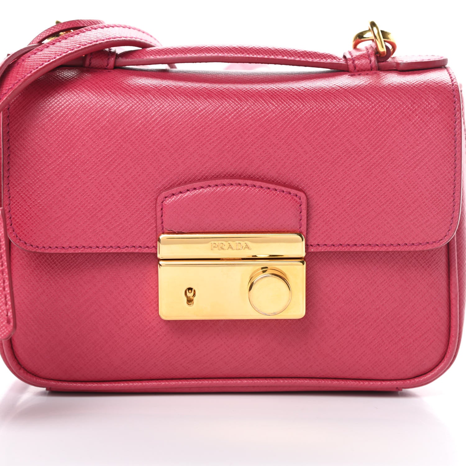 Prada Saffiano Lux Mini Sound Crossbody Ametista 8 of 11