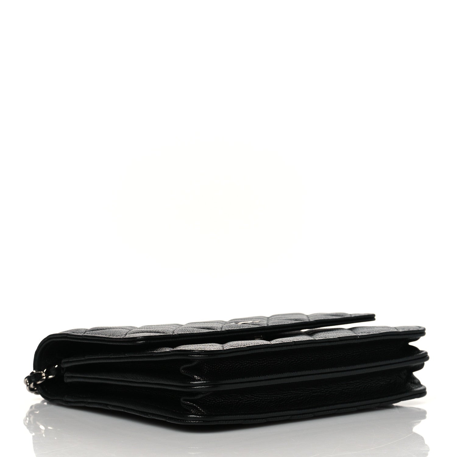 Chanel Caviar Quilted Square Wallet On Chain WOC Black 4 of 12