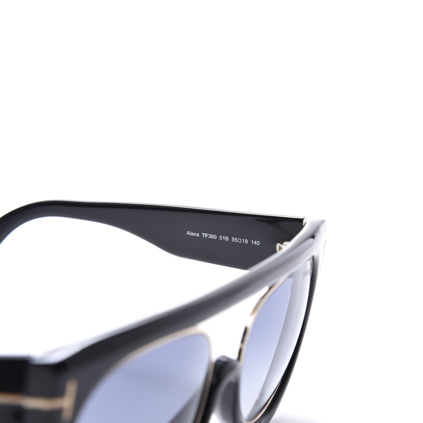 Alana Aviator Round Sunglasses TF360 Black