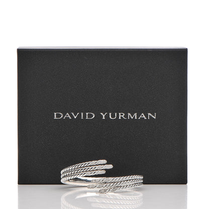 David Yurman Sterling Silver Diamond 3-Row Open Willow Bracelet 6 of 6