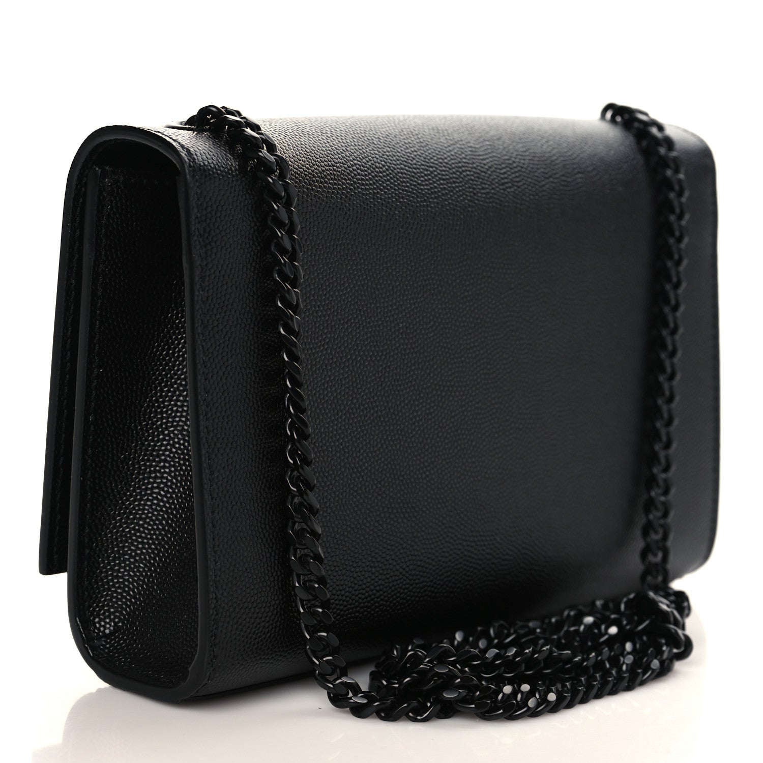 Saint Laurent Grain De Poudre Small Monogram Kate Satchel Black 2 of 7
