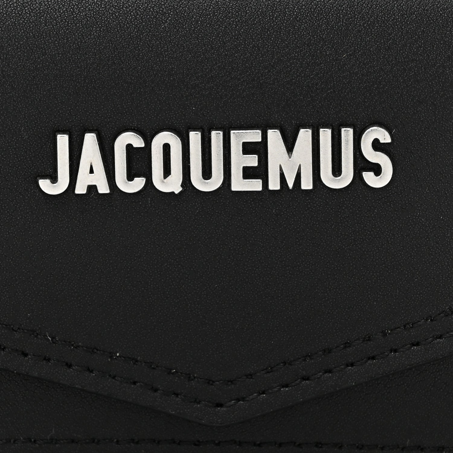 Jacquemus Smooth Calfskin Le Porte Azur Envelope Wallet Black 7 of 9