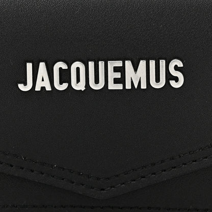 Jacquemus Smooth Calfskin Le Porte Azur Envelope Wallet Black 7 of 9