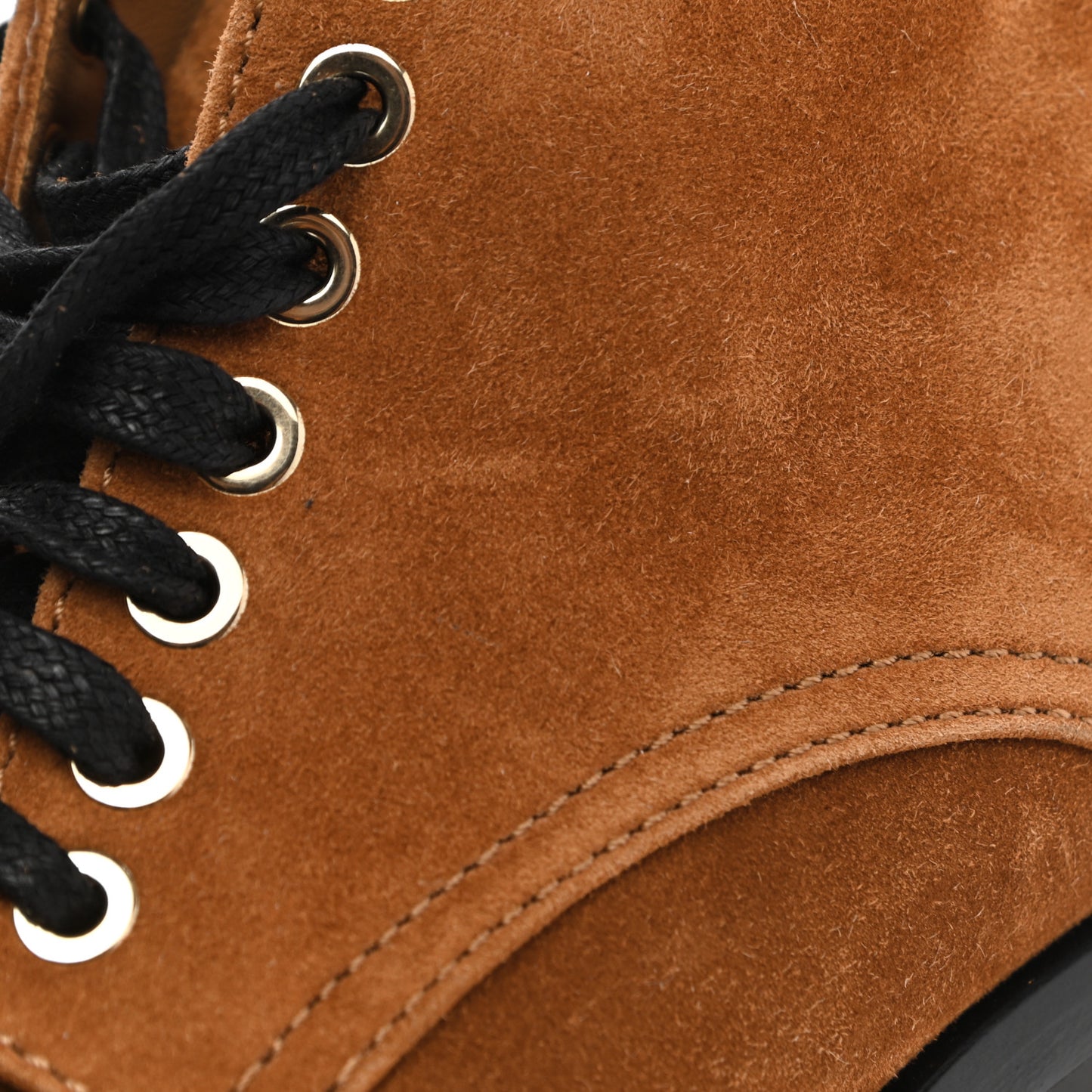 Suede Patent Cap Toe CC Boots 35.5 Beige Black