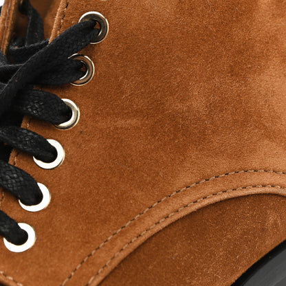 Chanel Suede Patent Cap Toe CC Boots 35.5 Beige Black 13 of 13