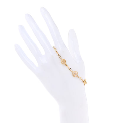 Louis Vuitton Brass Flower Full Bracelet Gold 2 of 5