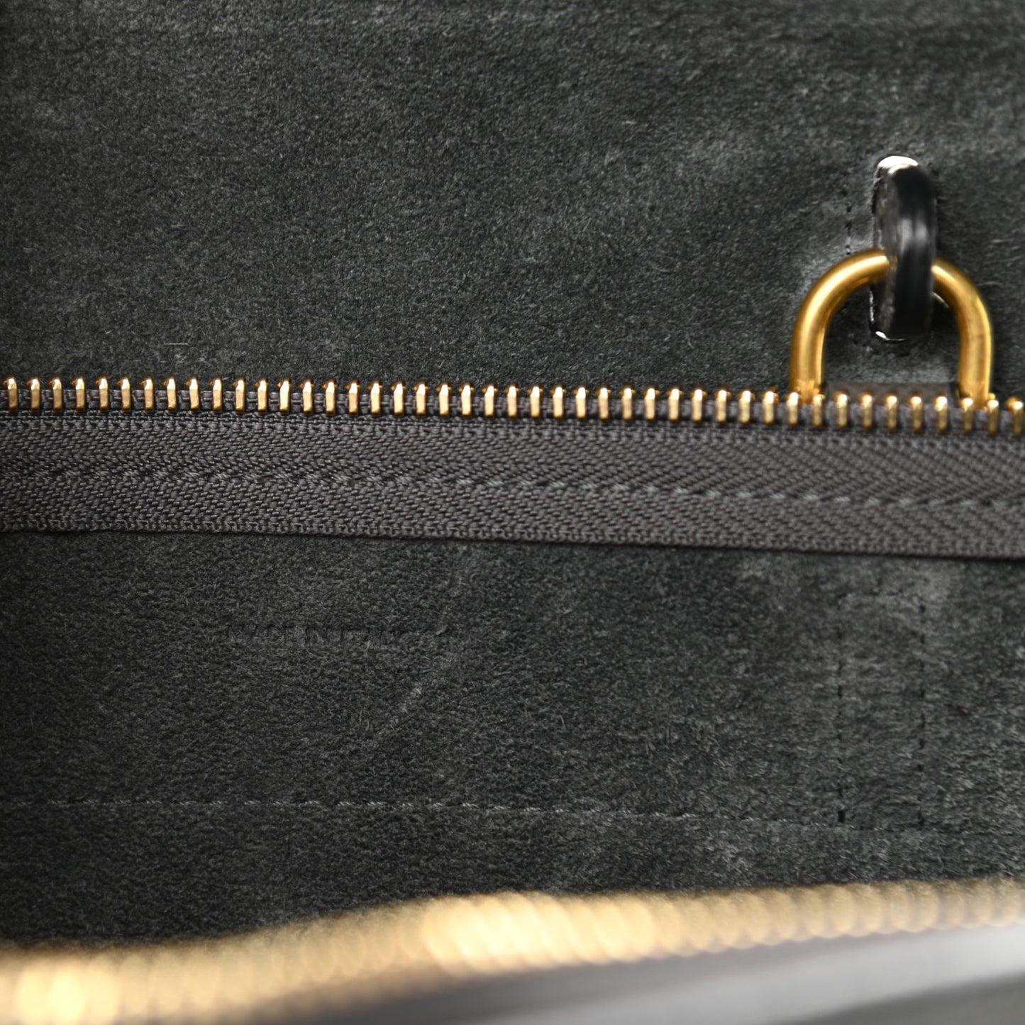 Grained Calfskin Nano Belt Bag Grey