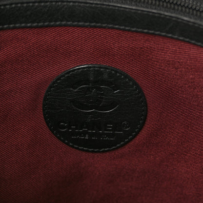 Chanel Coated Canvas Quilted Large Garment Travel Bag Black 6 of 10
