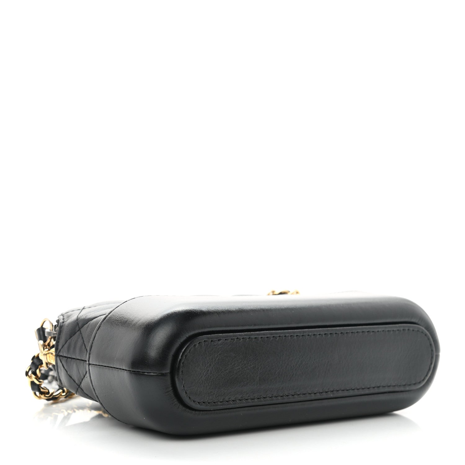 Chanel Aged Calfskin Quilted Small Gabrielle Clutch With Chain Black 4 of 11