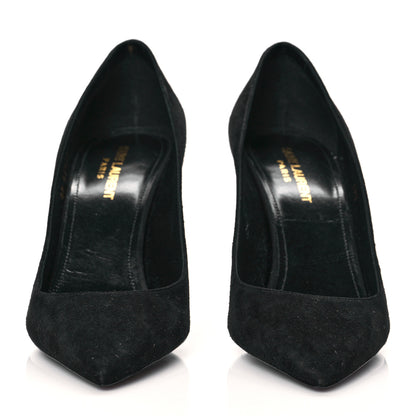 Saint Laurent Suede Zoe 85 Pumps 39.5 Black 2 of 9