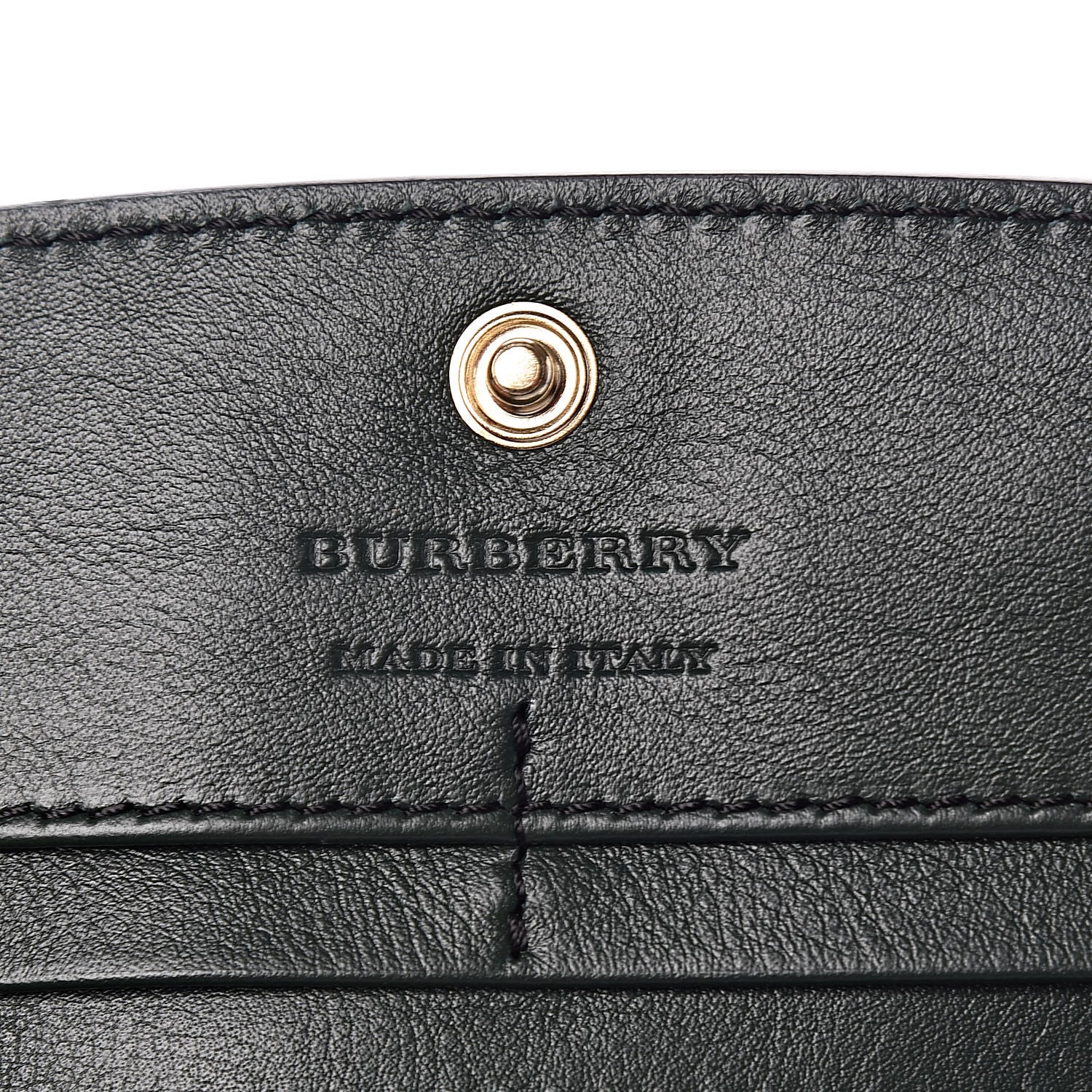 Burberry Grainy Calfskin House Check Porter Continental Wallet Dark Bottle Green 7 of 8
