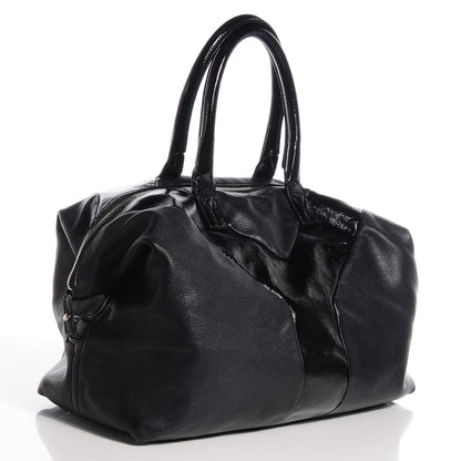 Saint Laurent Calfskin Patent Medium Easy Sac Black 3 of 9