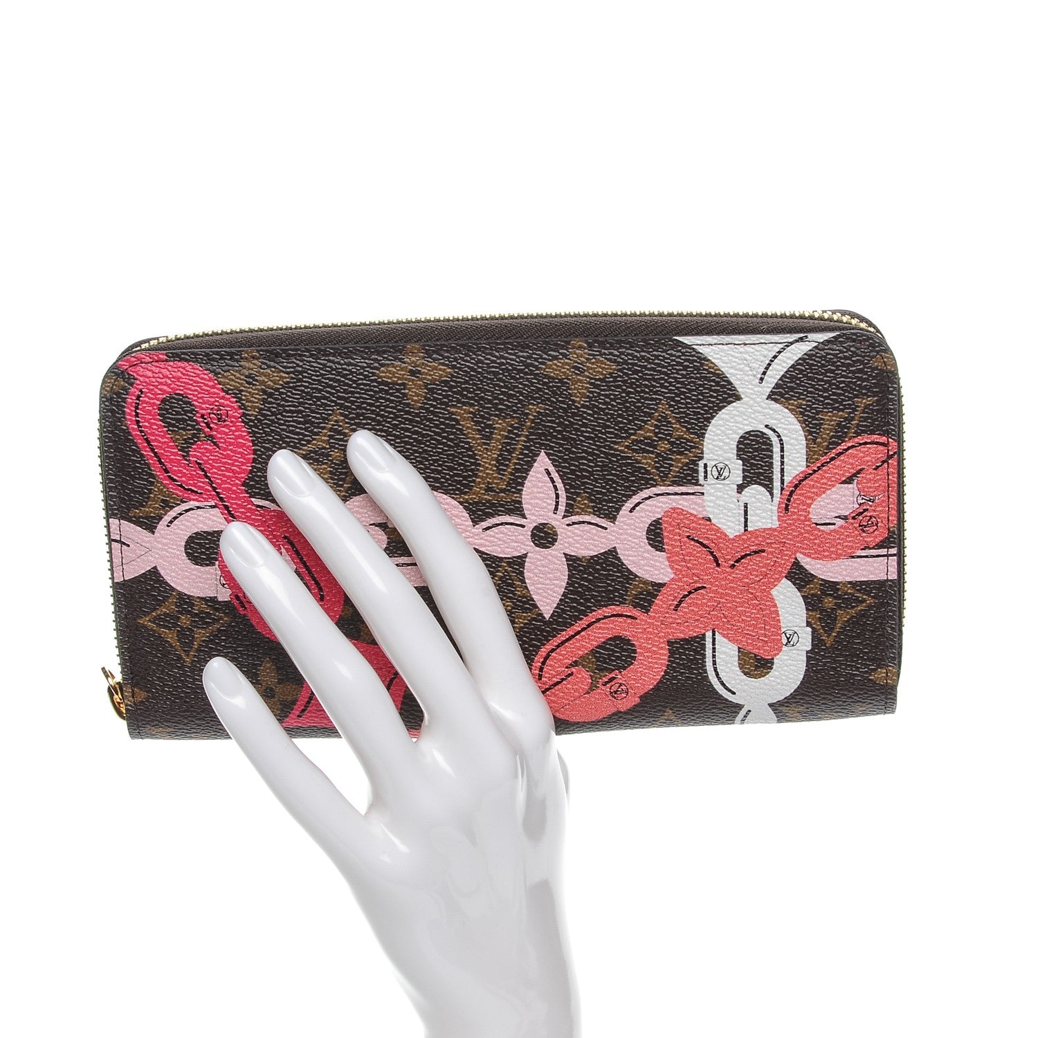 Louis Vuitton Monogram Bay Zippy Wallet Rose Ballerine Poppy 2 of 8