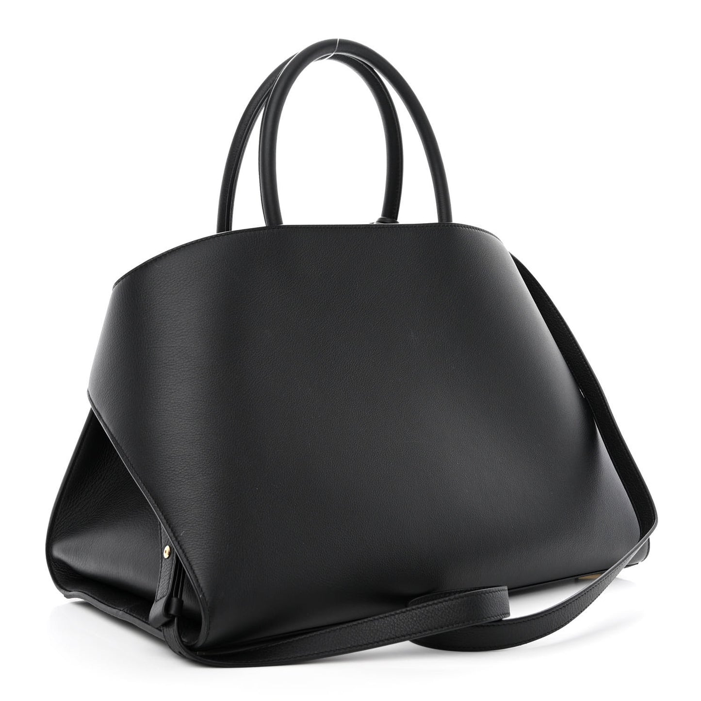Calfskin Medium Hug Bag Black