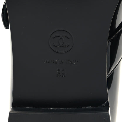 Chanel Patent Calfskin Mary Janes Flats 39 Black 7 of 8