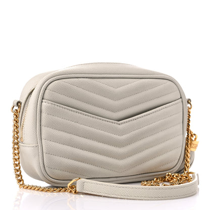 Saint Laurent Grain De Poudre Matelasse Monogram Mini Lou Camera Bag Blanc Vintage 3 of 15