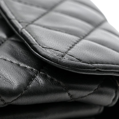 Chanel Lambskin Quilted Jumbo Chanel by 4 Flap Black 15 of 16