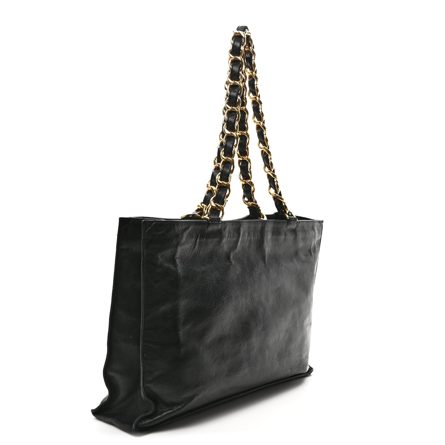 Chanel Lambskin CC Tote Black 3 of 10