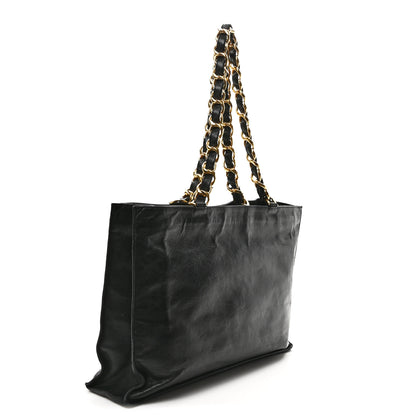 Chanel Lambskin CC Tote Black 3 of 10